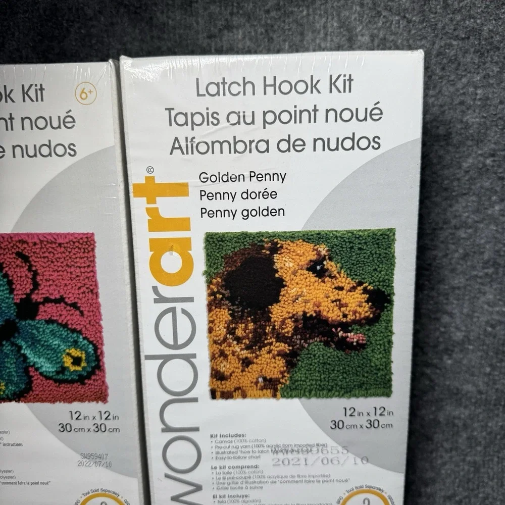 Wonder Art Caron Butterfly & Golden Penny Latch Hook Kit‎ NEW SEALED